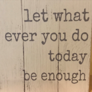 Sarah Gibson talks about doing enough.