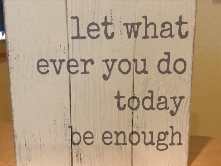 Sarah Gibson talks about doing enough.